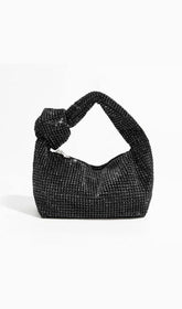 EMBELLISHED HAND BAG IN BLACK