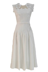 FLORAL EMBROIDERY MAXI DRESS IN WHITE