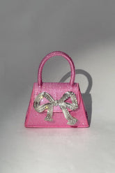 BOW EMBELLISHED TOTE BAG
