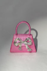 BOW EMBELLISHED TOTE BAG
