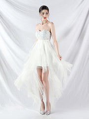 strapless sequin tulle midi dress- pink