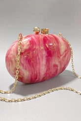 PEARLESCENT ACRYLIC CLUTCH