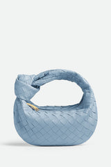Zariah Weave Knot Clutch Bag - Blue