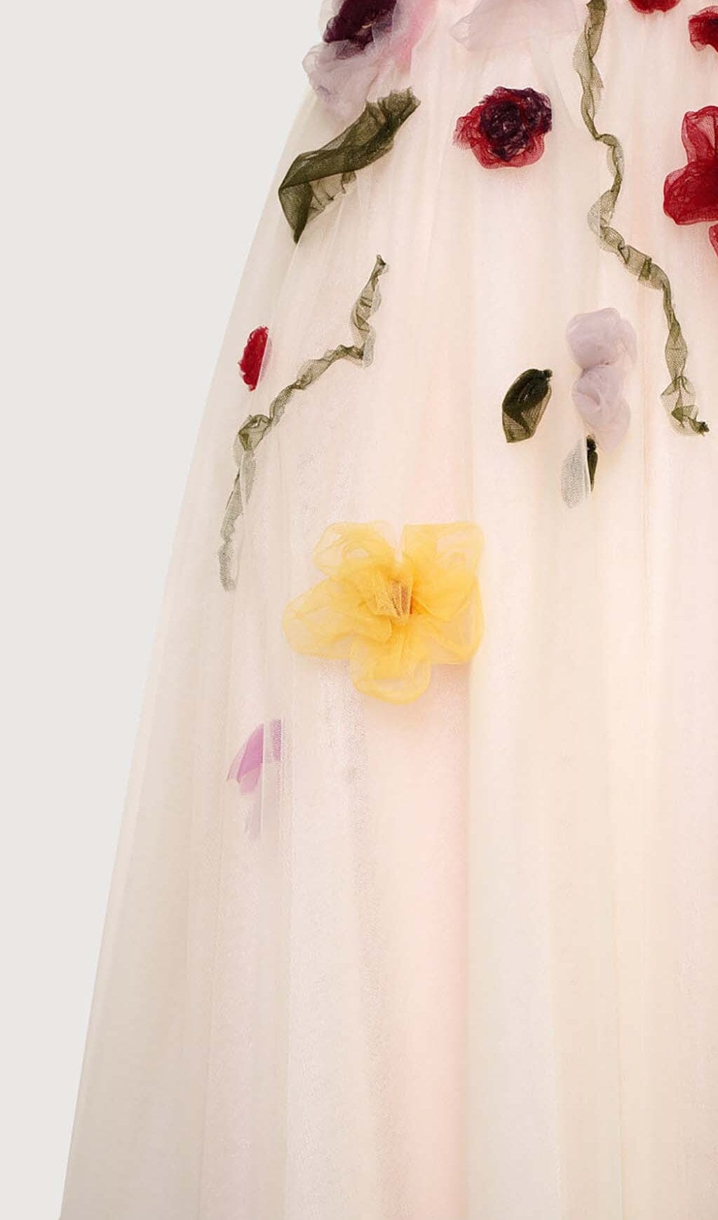 Chic Pink Floral Puff Sleeve Midi Dress