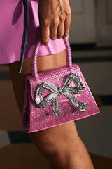BOW EMBELLISHED TOTE BAG